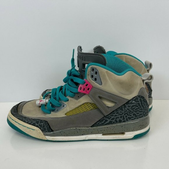 Jordan Other - Jordan Spizike Miami Vice Basketball Shoes Grey Vivid Pink Youth 7Y
